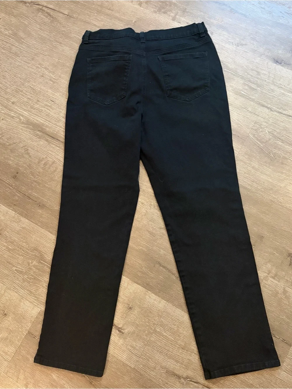 Gloria Vanderbilt Amanda black denim straight jeans sz 14